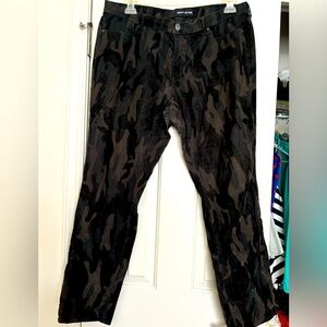 DKNY camo thin wale corduroy pants